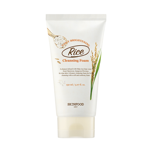 SKINFOOD RICE DAILY BRIGHTENING CLEANSING FOAM (150ml)
