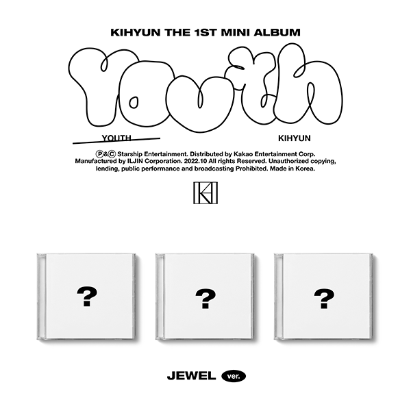 기현 (KIHYUN) - 미니 1집 [YOUTH] (JEWEL VER.) ( ver.1 / ver.2 / ver.3 ) 3종 중 1종 랜덤발송