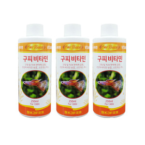 수아쿠아 원터치 구피 비타민 250ml 3개입