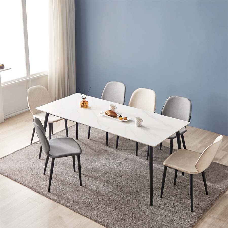 [스테디셀러] 이노센트 포세린 세라믹 4인 6인 식탁 테이블 식탁세트 2colors
