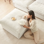 ★한정수량특가★ 이노센트 하늘 구스 아쿠아 패브릭 소파 스툴 i105659