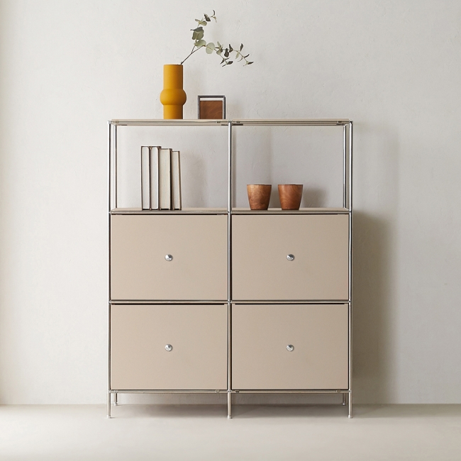 이노센트 스틸라 미드센츄리 3단 2칸 4서랍 모듈 수납장 선반형 5colors