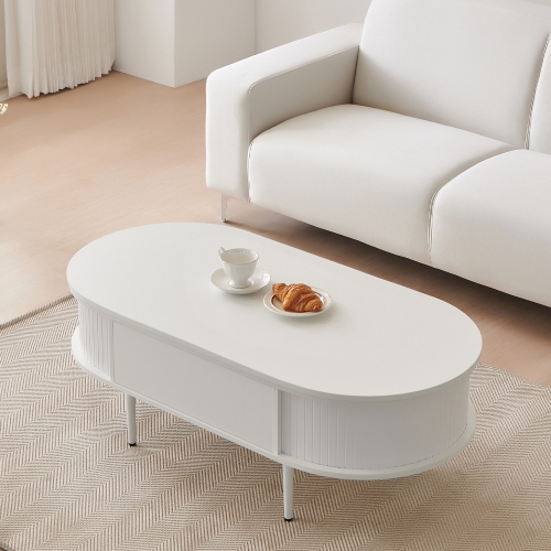 ★공식몰 단독 특가★ 이노센트 카라 타원형 리프트 거실 소파테이블 1200 i104738