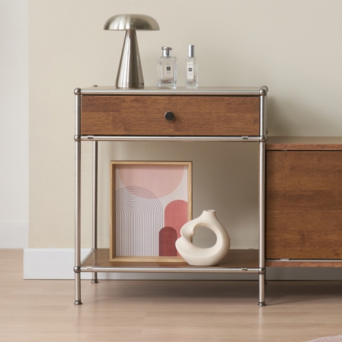 이노센트 미드센츄리 스탠스 원목 500 사이드 모듈 수납 협탁 i105027