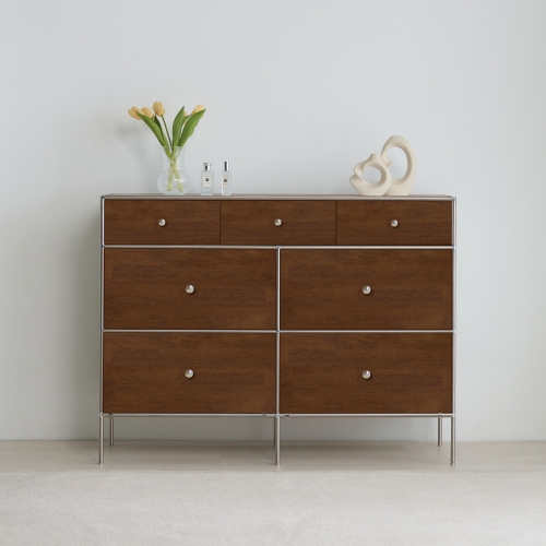 이노센트 스틸스 원목 미드센츄리 1200 3단 5칸 모듈 수납장 i105058