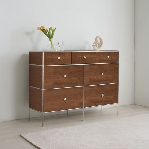 이노센트 스틸스 원목 미드센츄리 1200 3단 5칸 모듈 수납장 i105058