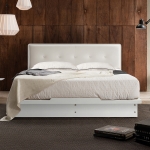 이노센트 E0등급 비스킷 가죽 헤드 1단 2서랍 수납 침대 프레임 SS/Q (+매트리스 선택)