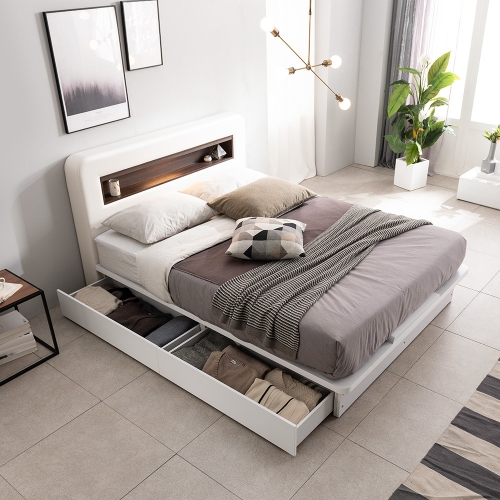 이노센트 볼드 LED 2칸 서랍형 프레임 SS/Q