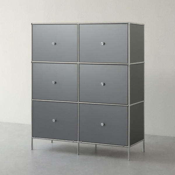 ★공식몰 단독 특가★ 이노센트 사이버 메탈 미드센츄리  1000 3단 6서랍 모듈 수납장 서랍형 i105222