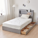 이노센트 루모스 LED 1단 3서랍 수납침대 SS＋케미컬폼매트 i105648