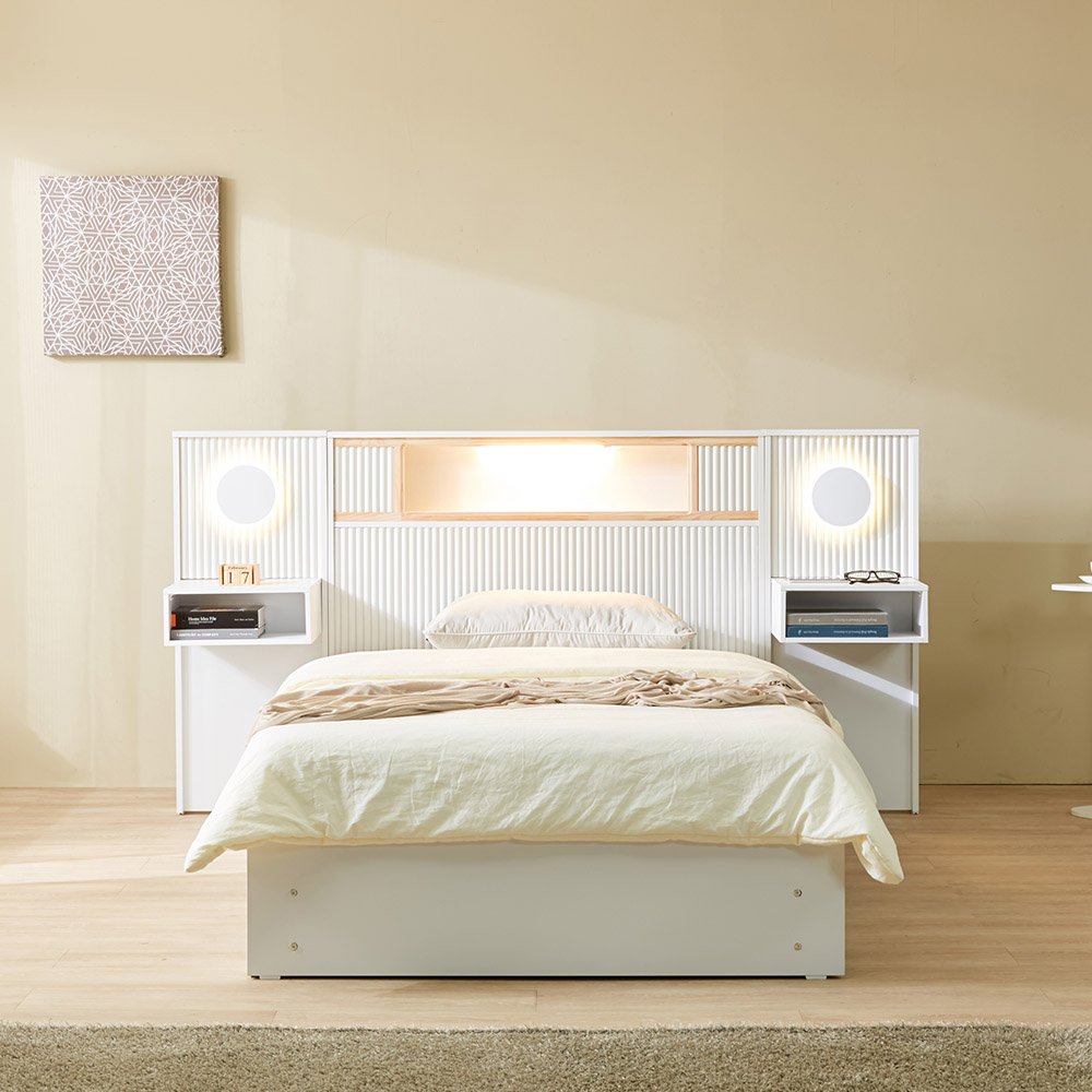 이노센트 올라 편백나무 호텔 수납 침대 프레임 SS i105780