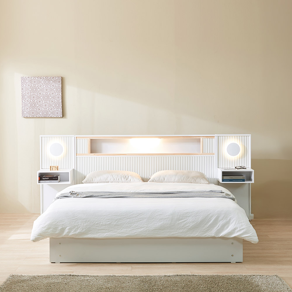 이노센트 올라 편백나무 호텔 수납 침대 프레임 K i105781