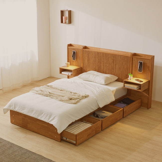 이노센트 알토 템바보드 호텔 수납 침대 프레임 SS/Q (+매트리스 선택)