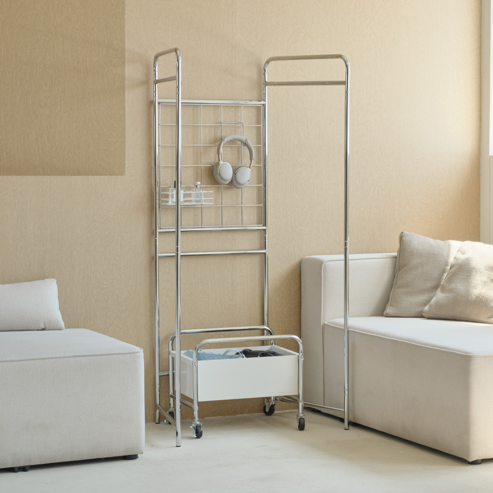 이노센트 블링 미드센츄리 철제 스탠드 접이식 파티션 행거 (고리증정) i105883