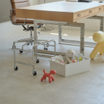 이노센트 블링 미드센츄리 철제 1단 이동식 수납바구니 트롤리 i105887