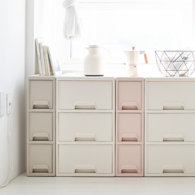 ★공식몰 단독 특가★ 이노센트 소니 아이방 파스텔 3단/4단 서랍장 정리함 모음