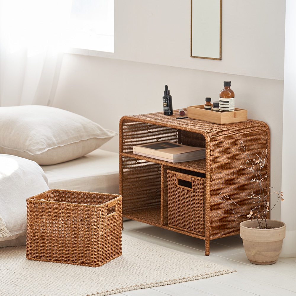 이노센트 라도 PP라탄 1단 와이드 수납장 i106093