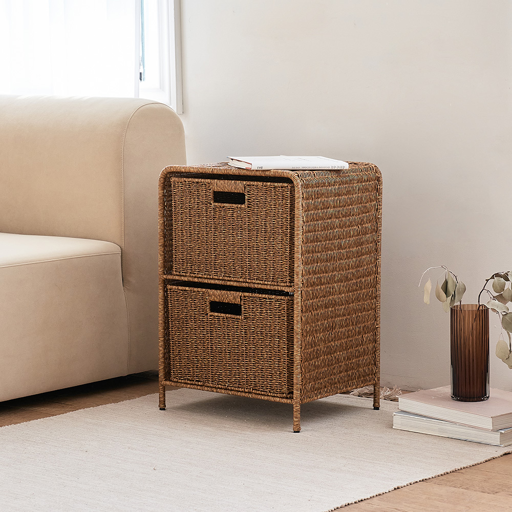 이노센트 라도 PP라탄 2단 수납장 i106087