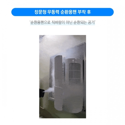 에어컨바람막이 창문형 무동력팬 윈드바이저 가드 가림막 무풍 공기순환 베어 BS-W100