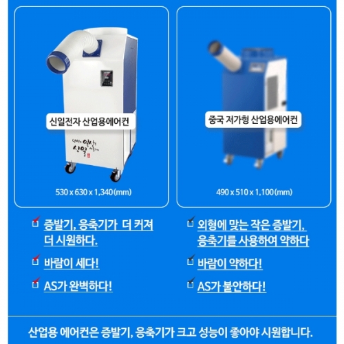 신일 이동식에어컨 3구 7200W 코끼리 산업용 공업용 사무실 공장 SMA-C7200WN