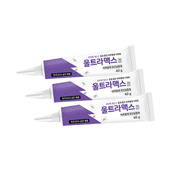 지쎈 울트라맥스겔 40g 3개 강력한 식독제 퇴치제 바퀴벌레약 바퀴약 치사율 95% 24시간이내 박멸