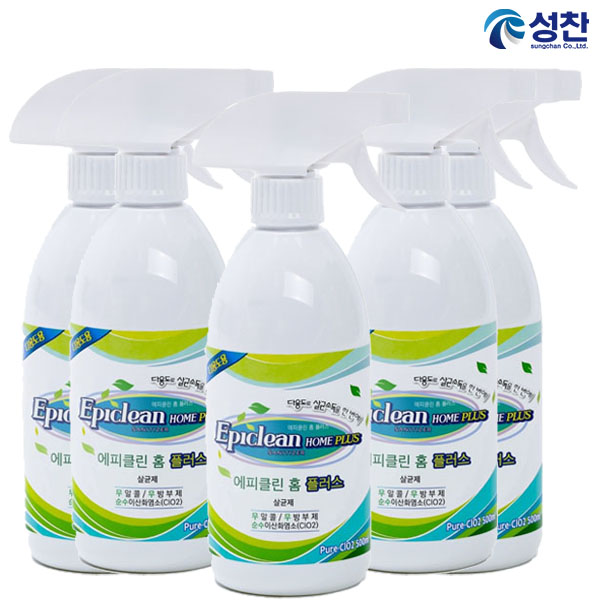 성찬 에피클린 홈플러스 500ml 5개 이산화염소수 살균소독제 스프레이 소독수