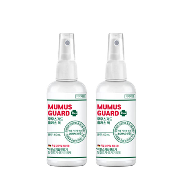 모기기피제 진드기 퇴치제 무무스가드 플러스 60ml x 2개 이카리딘15%