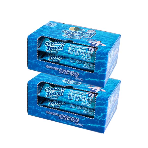 넥스트세이프 특대형 쿨링타올 70x25cm 10매 2개 -10도 아이스 스카프 냉감 등산 골프 운동
