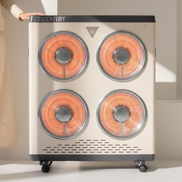 21센추리 4구 하이라이트 전기히터 CH-H4030 타이머 온풍기 난로