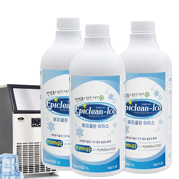 제빙기용 살균소독제 크리너 에피클린 아이스 이산화염소수 1L 3개