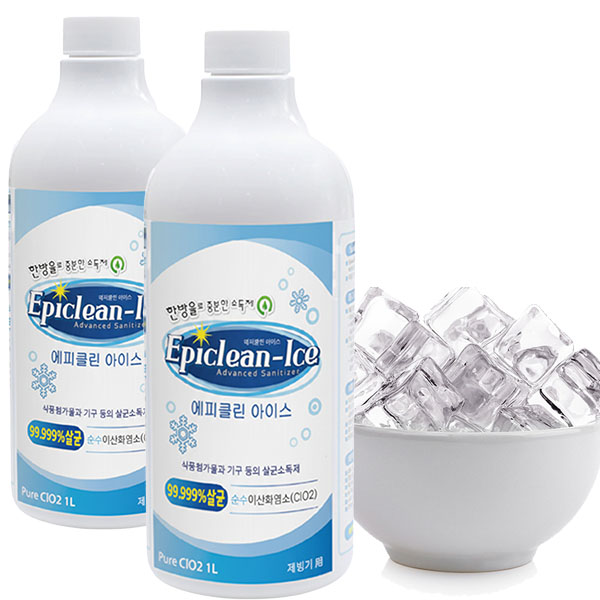 제빙기용 살균소독제 크리너 에피클린 아이스 이산화염소수 1L 2개