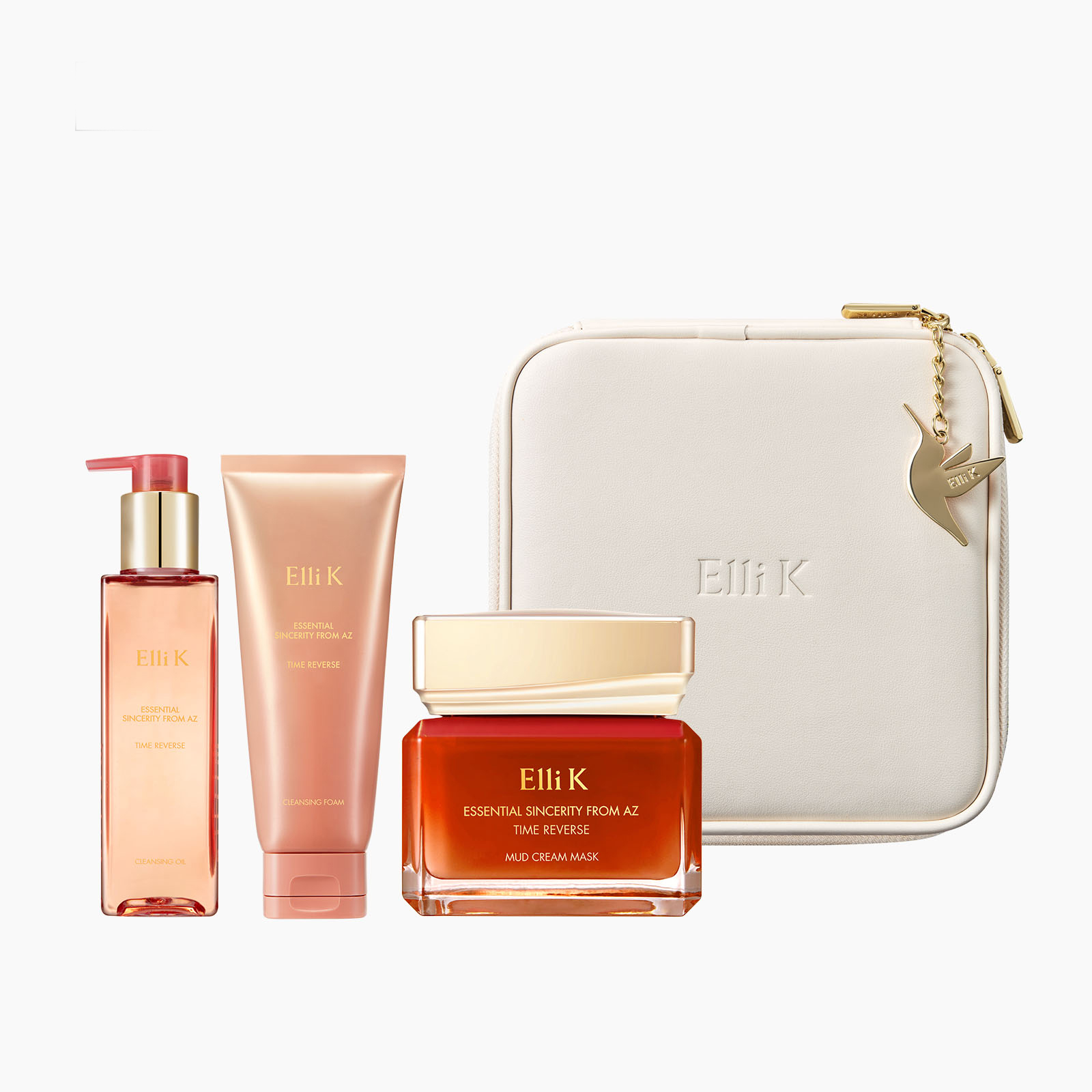 엘리케이 래디언트 클렌징 세트(폼+오일+머드크림+파우치+쇼핑백)