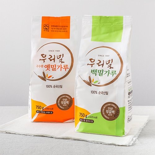 우리밀 밀가루 750g 2종