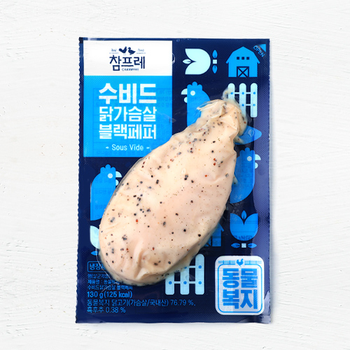 동물복지 수비드 닭가슴살 블랙페퍼 130g