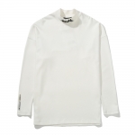 GRAFFITI MOCK-NECK L/S TEE WH (LOOSE FIT)