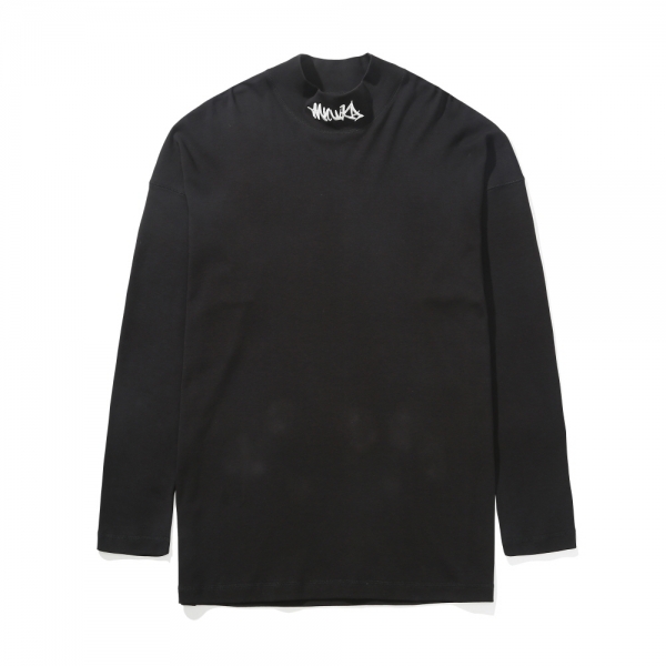 GRAFFITI MOCK-NECK L/S TEE BK (LOOSE FIT)