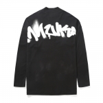 GRAFFITI MOCK-NECK L/S TEE BK (LOOSE FIT)