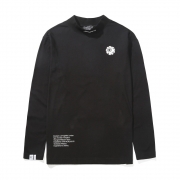 KEEP WATCH MOCK-NECK L/S TEE BK (LOOSE FIT)