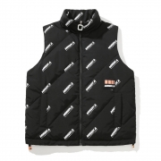 MISHKA LOGO DOWN VEST BK (BASIC FIT)