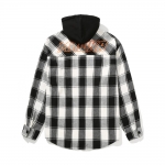 MISHKA LOGO CHECK HOODIE SHIRTS (LOOSE FIT)