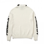 MISHKA LOGO HIGH NECK SWEATER WH (LOOSE FIT)