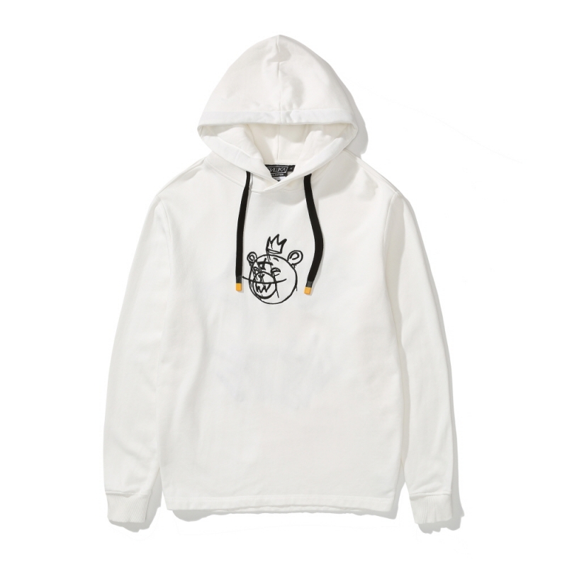 GRAFFITI BEARMOP HOODIE WH (BASIC FIT)