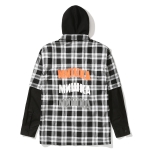 LOGO CHECK HOODIE SHIRTS