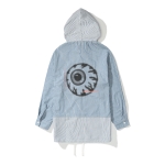 KEEP WATCH STRIPE HOODIE SHIRTS