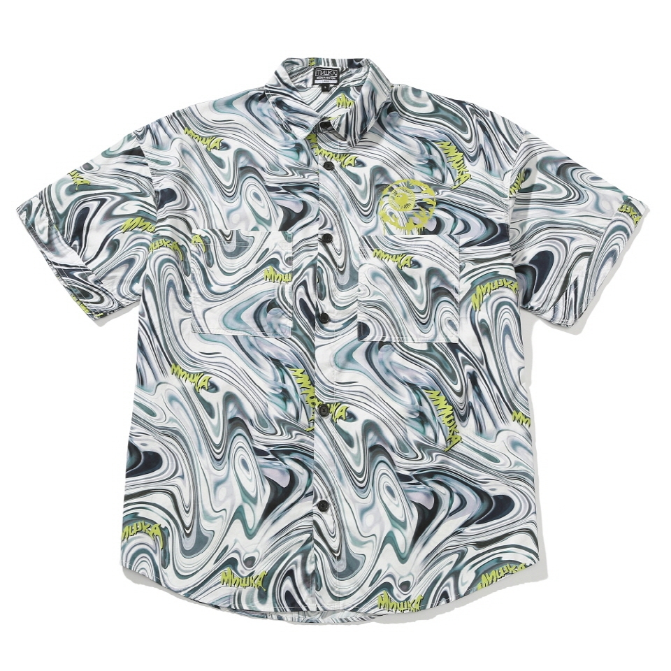 OIL FILM PATTERN S/S SHIRT