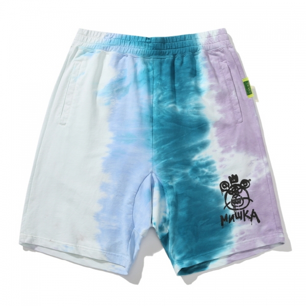 BEARMOP TIE-DYE SHORTS WH