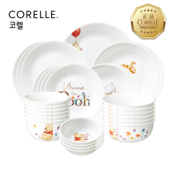 코렐 곰돌이푸 원형 6인 28P 홈세트