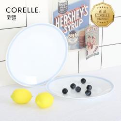 코렐 미니멀체크 원형접시대 2P세트
