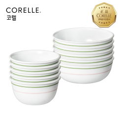 코렐 더블링그린티 한국형 공기&대접 10P 세트
