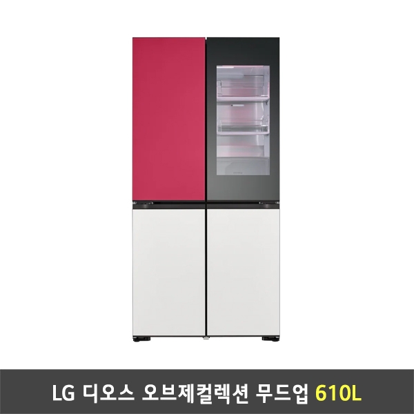 [렌탈] LG 디오스 오브제컬렉션 무드업 노크온 냉장고 M624GNN3A2 (610리터/빌트인타입)